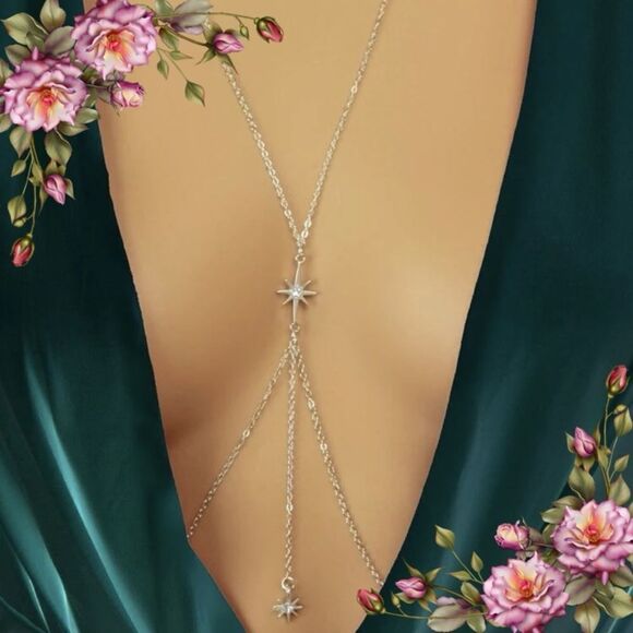 Rhinestone Decor Body Chain - Picture 1 of 9